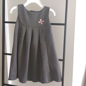 Obaibi Grey Sleeveless Pleat Dress 18-24M